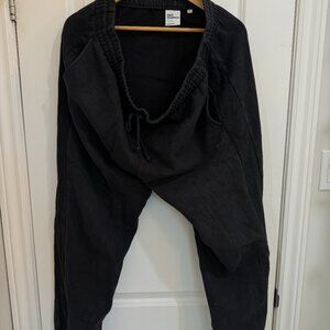 ARITZIA TNA COZY FLEECE BOYFRIEND SWEATPANTS SIZE XL
